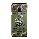 Personalized Once A Soldier Always A Soldier France Soldier/Veteran Phonecase Printed 23JAN-DT31