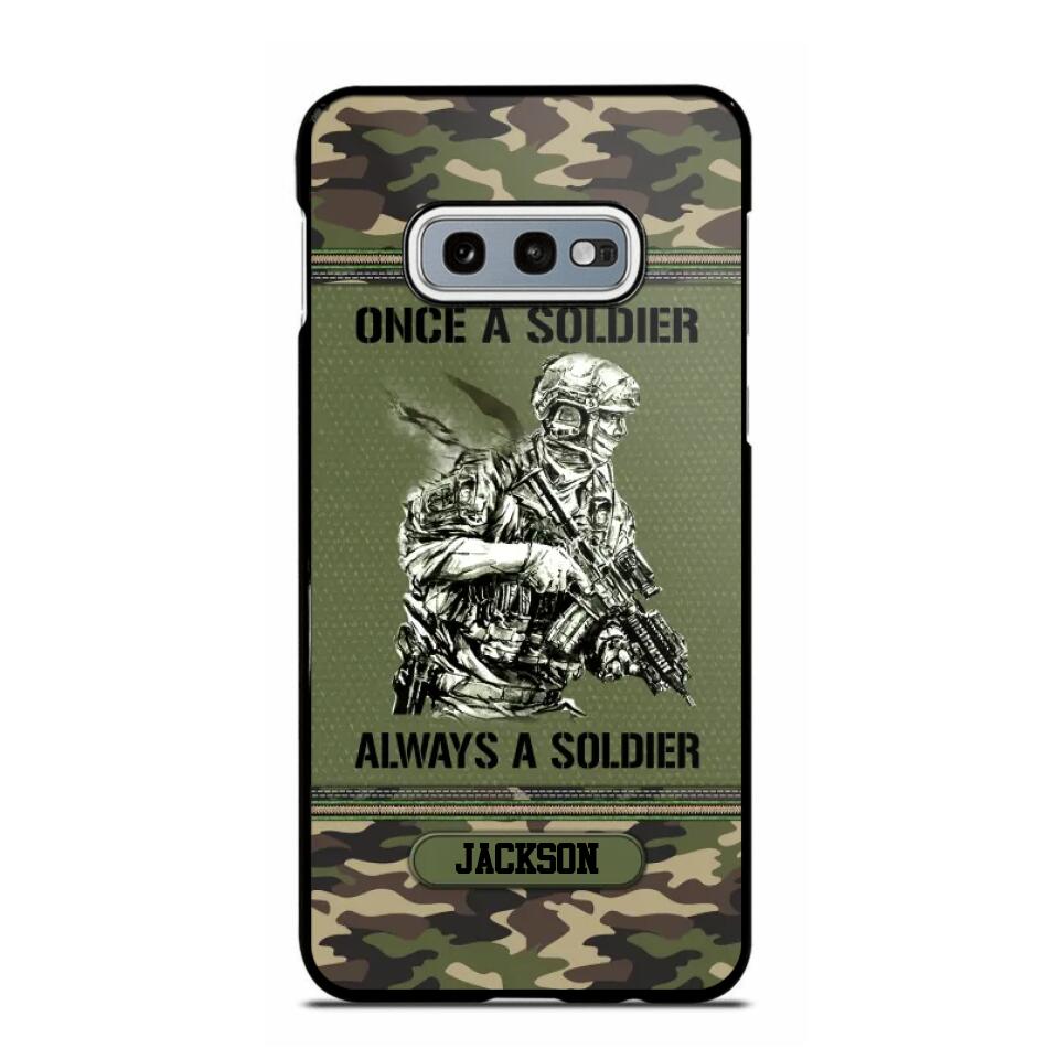 Personalized Once A Soldier Always A Soldier France Soldier/Veteran Phonecase Printed 23JAN-DT31