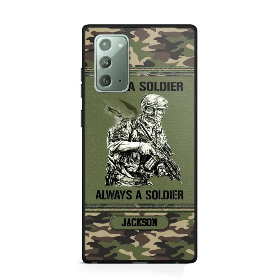 Personalized Once A Soldier Always A Soldier France Soldier/Veteran Phonecase Printed 23JAN-DT31