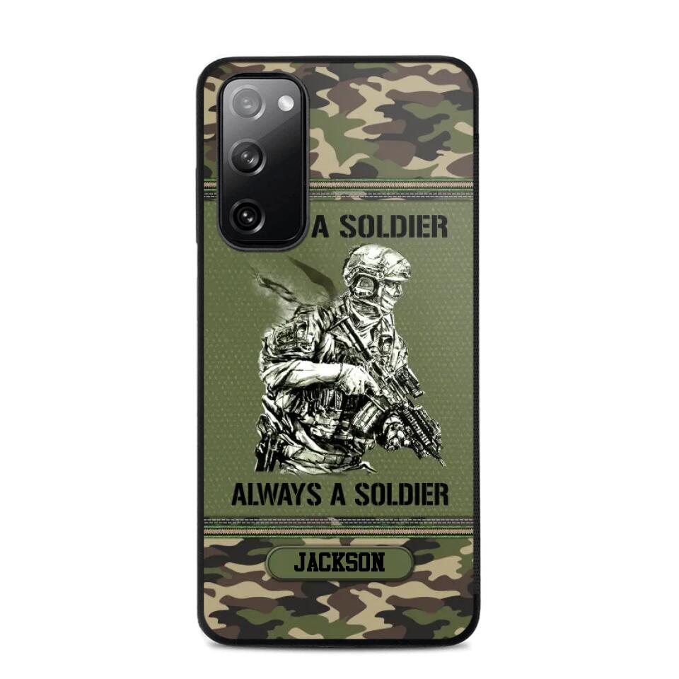 Personalized Once A Soldier Always A Soldier France Soldier/Veteran Phonecase Printed 23JAN-DT31