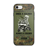 Personalized Once A Soldier Always A Soldier German Soldier/Veteran Phonecase Printed 23JAN-DT31