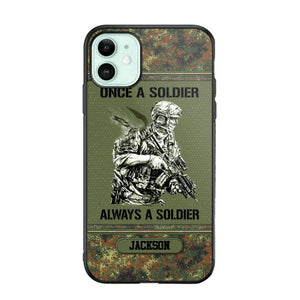 Personalized Once A Soldier Always A Soldier German Soldier/Veteran Phonecase Printed 23JAN-DT31