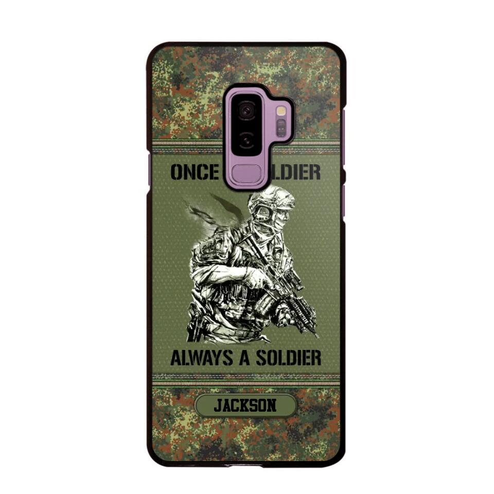 Personalized Once A Soldier Always A Soldier German Soldier/Veteran Phonecase Printed 23JAN-DT31