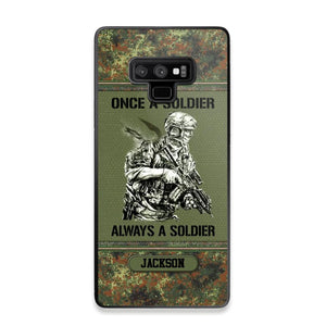 Personalized Once A Soldier Always A Soldier German Soldier/Veteran Phonecase Printed 23JAN-DT31