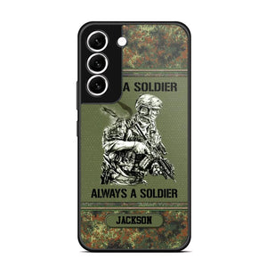 Personalized Once A Soldier Always A Soldier German Soldier/Veteran Phonecase Printed 23JAN-DT31