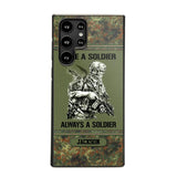 Personalized Once A Soldier Always A Soldier German Soldier/Veteran Phonecase Printed 23JAN-DT31