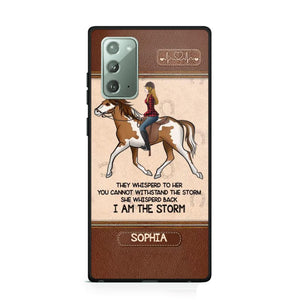 Personalized They Whisperd To Her You Cannot Withstand The Stom She Whisperd Back I Am The Storm Horse Girl Phonecase Printed 23JAN-VD31