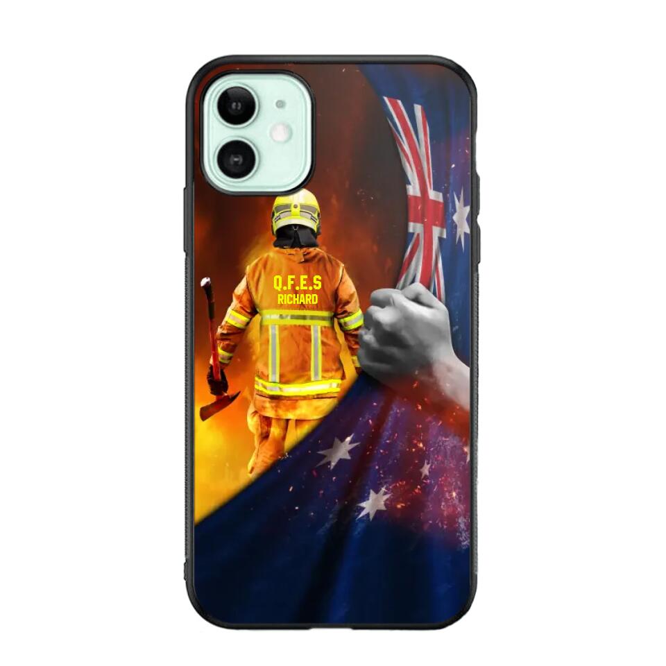 Personalized Australian Firefighter Uniform Flag Phonecase Printed 23FEB-DT01