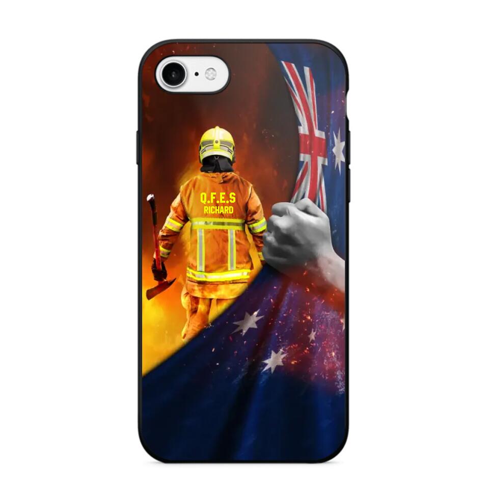 Personalized Australian Firefighter Uniform Flag Phonecase Printed 23FEB-DT01