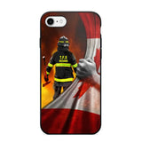 Personalized Canadian Firefighter Uniform Flag Phonecase Printed 23FEB-DT01