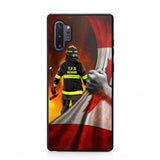 Personalized Canadian Firefighter Uniform Flag Phonecase Printed 23FEB-DT01