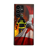 Personalized Canadian Firefighter Uniform Flag Phonecase Printed 23FEB-DT01