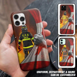 Personalized Canadian Firefighter Uniform Flag Phonecase Printed 23FEB-DT01