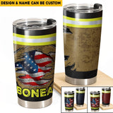 Personalized US Firefighter Tumbler Printed 23FEB-HQ01