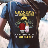 Personalized Grandma And Granddaughter Grandson A Bond That Can't Be Broken Tshirt Printed 23FEB-HQ02