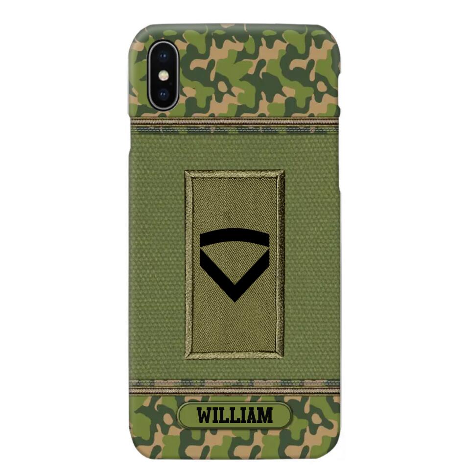 Personalized Norwegian Soldier/Veteran Phonecase Printed 23JAN-DT31