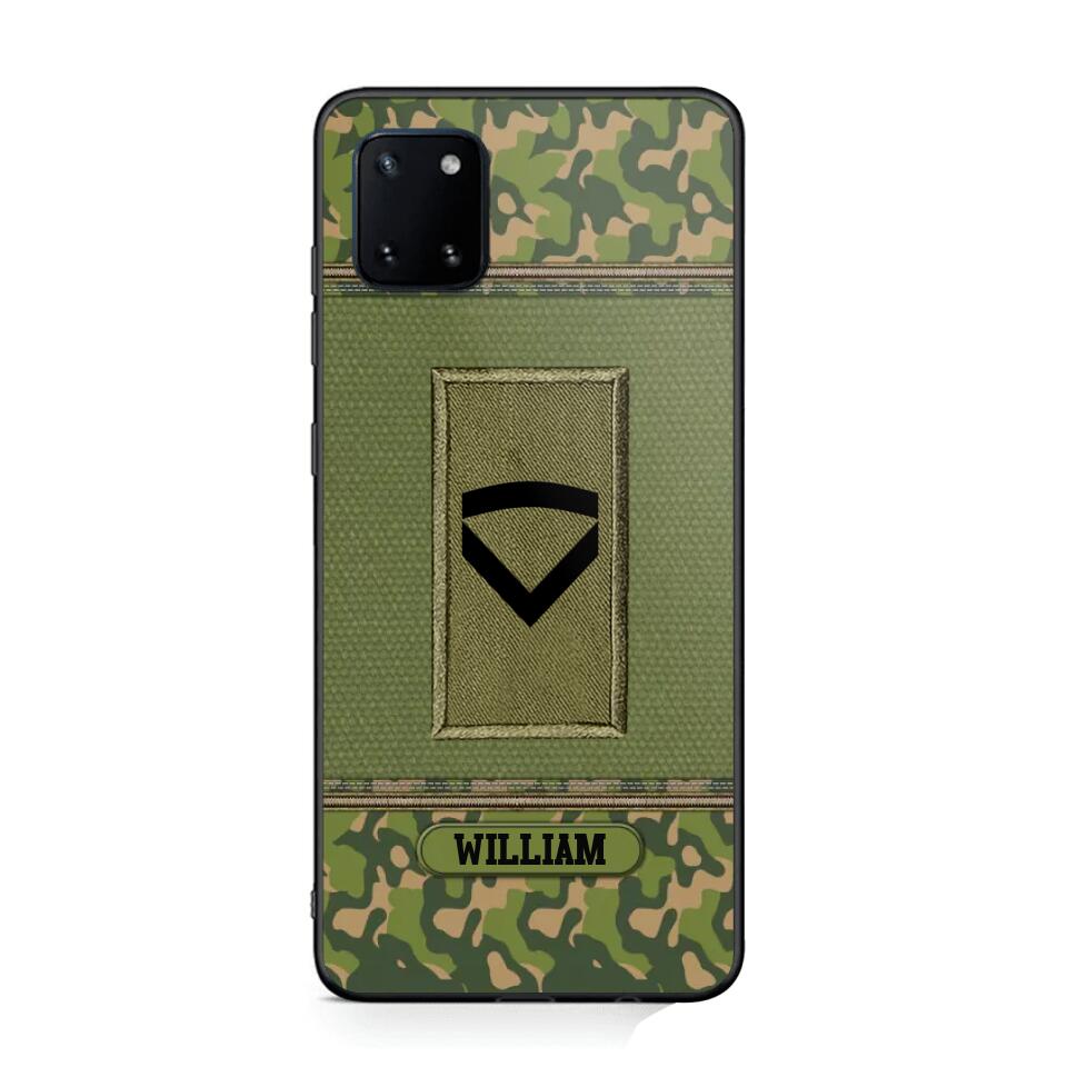 Personalized Norwegian Soldier/Veteran Phonecase Printed 23JAN-DT31