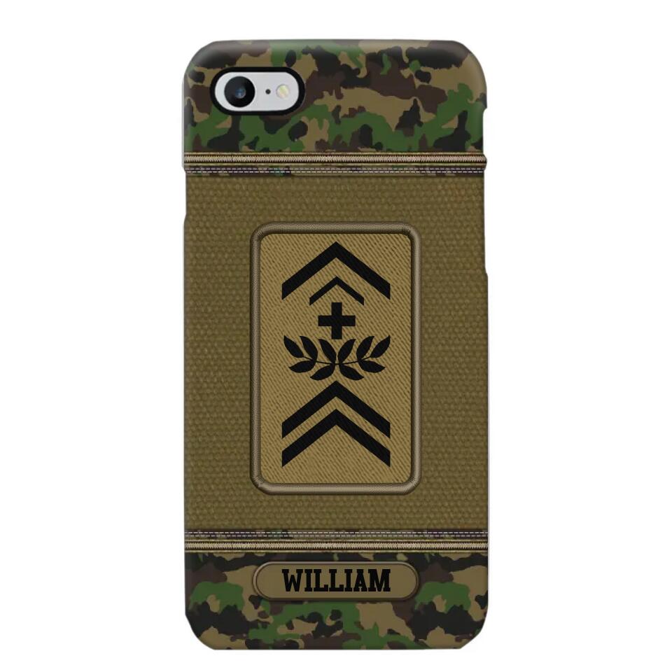 Personalized Swiss Soldier/Veteran Phonecase Printed 23JAN-DT31