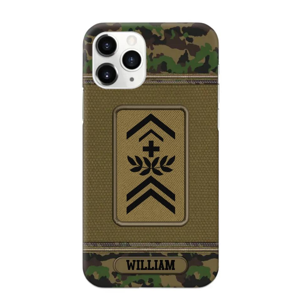 Personalized Swiss Soldier/Veteran Phonecase Printed 23JAN-DT31