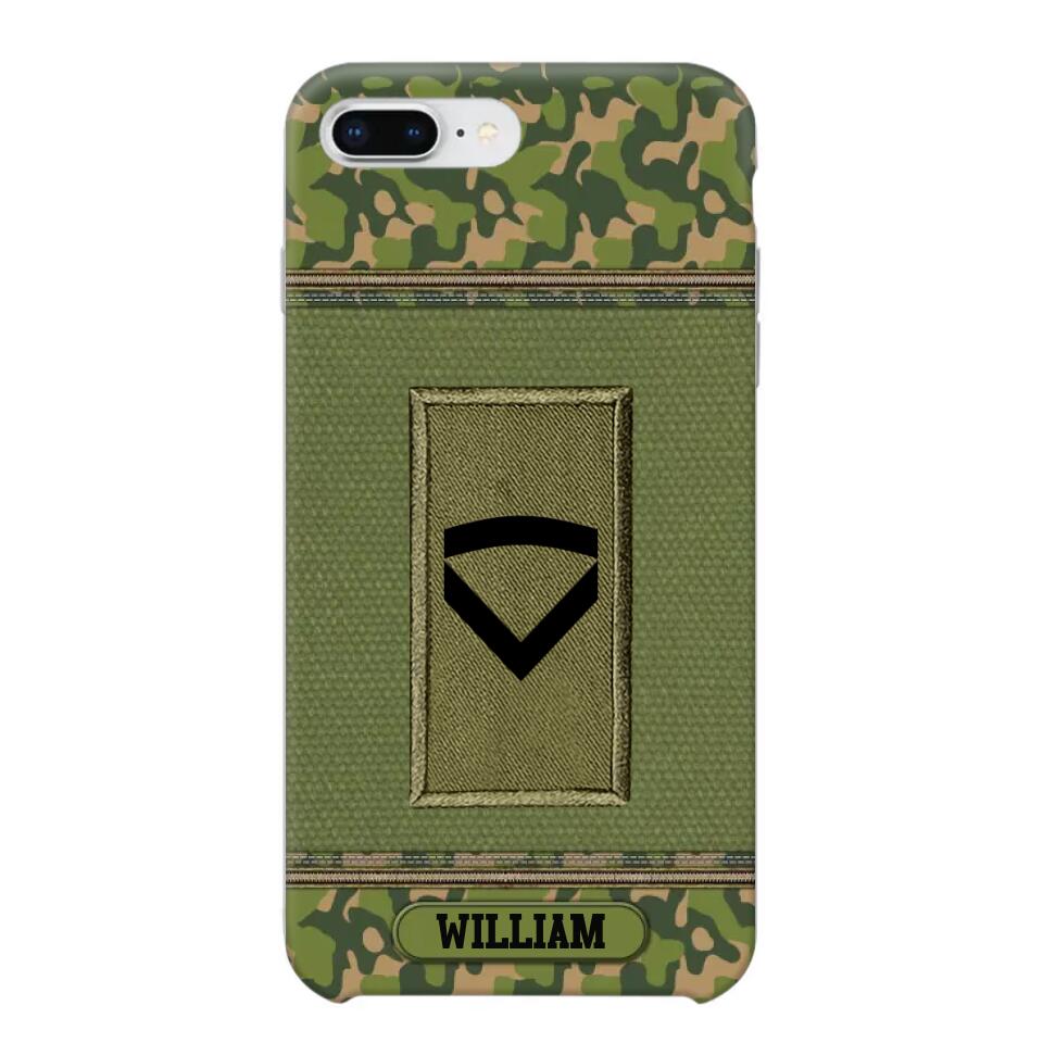 Personalized Norwegian Soldier/Veteran Phonecase Printed 23JAN-DT31