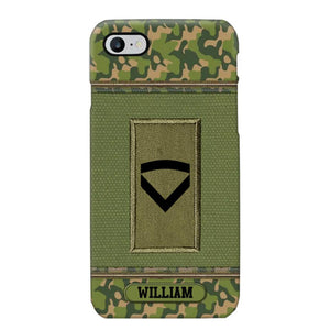 Personalized Norwegian Soldier/Veteran Phonecase Printed 23JAN-DT31