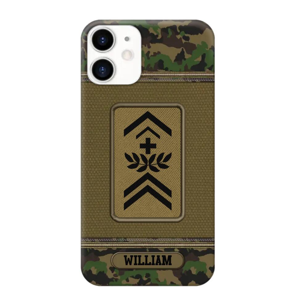 Personalized Swiss Soldier/Veteran Phonecase Printed 23JAN-DT31