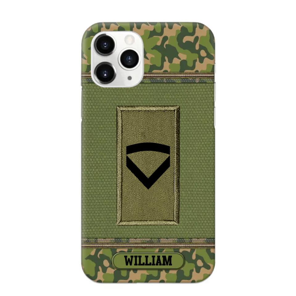 Personalized Norwegian Soldier/Veteran Phonecase Printed 23JAN-DT31