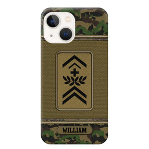 Personalized Swiss Soldier/Veteran Phonecase Printed 23JAN-DT31