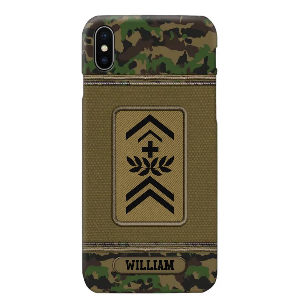 Personalized Swiss Soldier/Veteran Phonecase Printed 23JAN-DT31