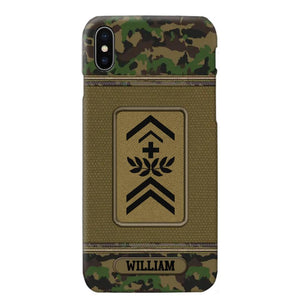 Personalized Swiss Soldier/Veteran Phonecase Printed 23JAN-DT31