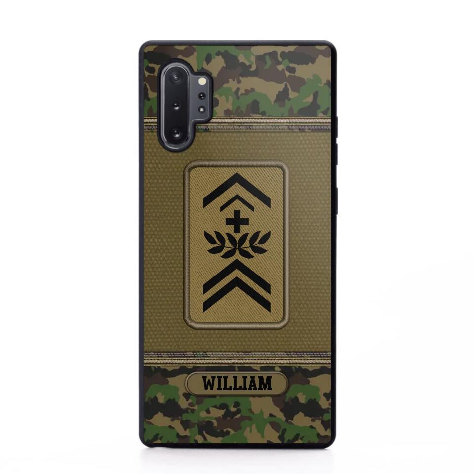 Personalized Swiss Soldier/Veteran Phonecase Printed 23JAN-DT31