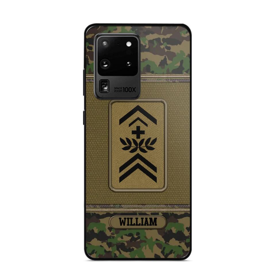 Personalized Swiss Soldier/Veteran Phonecase Printed 23JAN-DT31