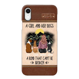 Personalized A Girl And Her Dogs A Bond That Can't Be Broken Phonecase Printed 23FEB-VD02