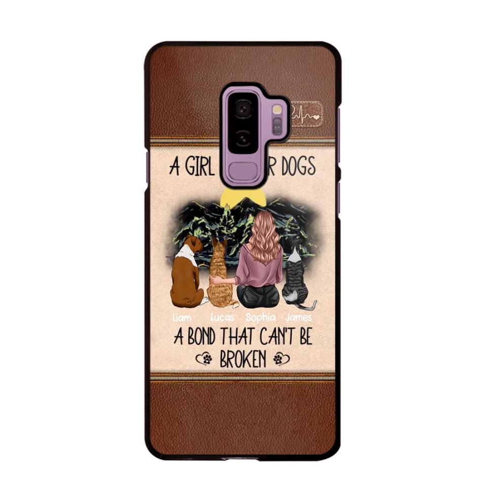 Personalized A Girl And Her Dogs A Bond That Can't Be Broken Phonecase Printed 23FEB-VD02