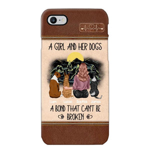 Personalized A Girl And Her Dogs A Bond That Can't Be Broken Phonecase Printed 23FEB-VD02