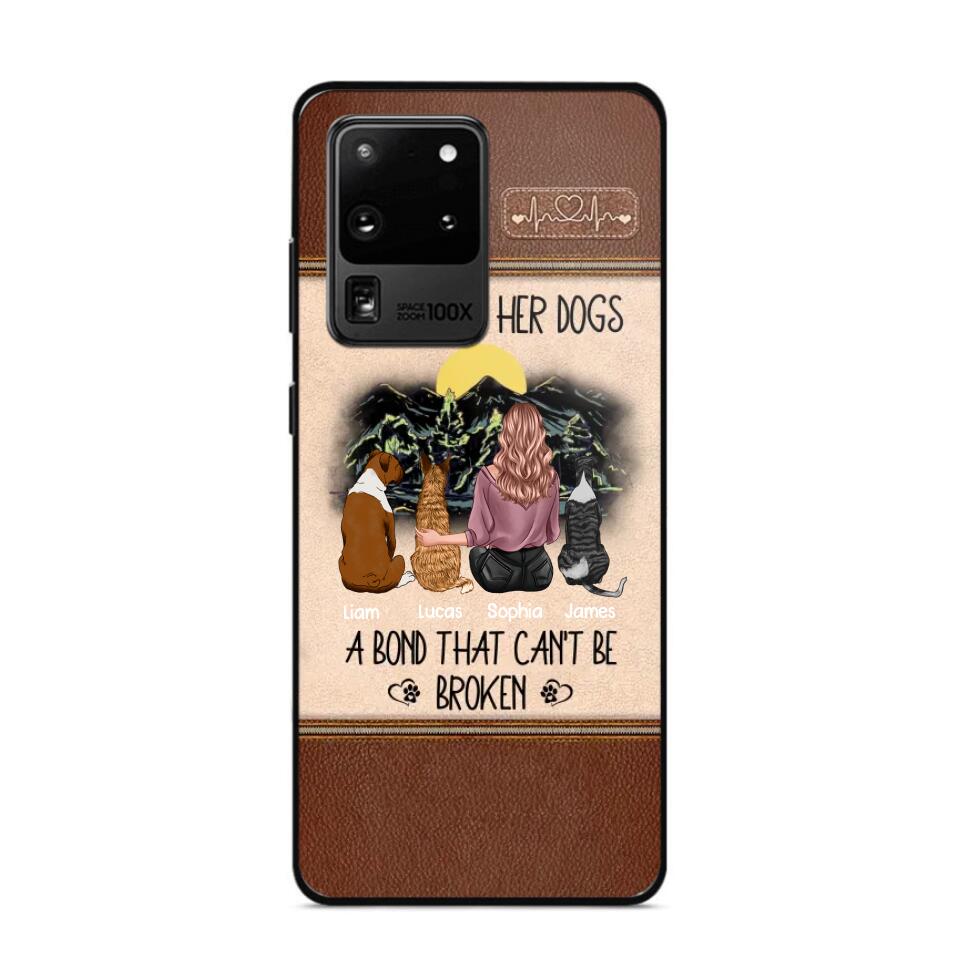 Personalized A Girl And Her Dogs A Bond That Can't Be Broken Phonecase Printed 23FEB-VD02