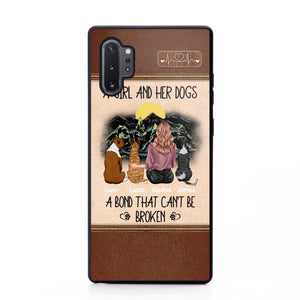 Personalized A Girl And Her Dogs A Bond That Can't Be Broken Phonecase Printed 23FEB-VD02