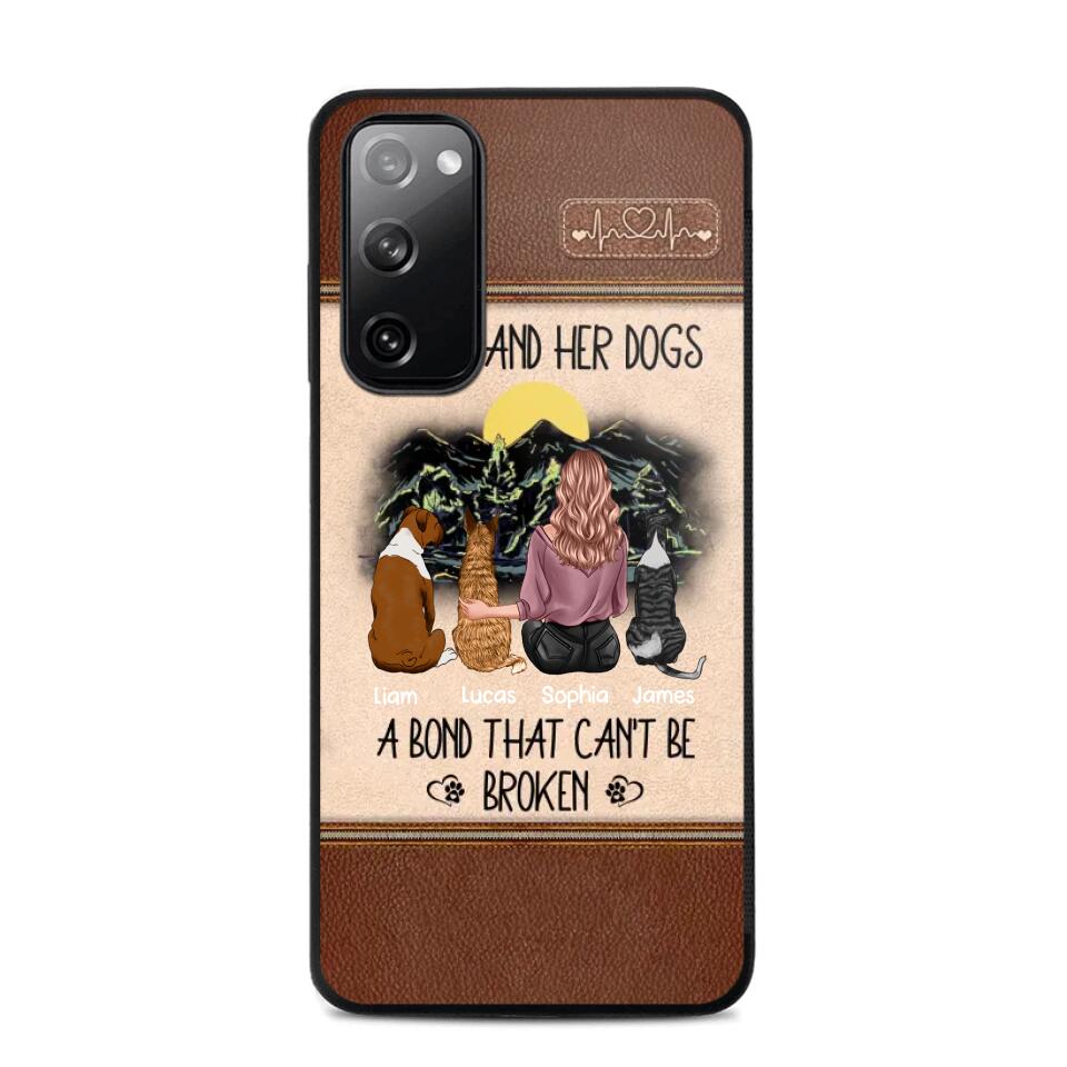 Personalized A Girl And Her Dogs A Bond That Can't Be Broken Phonecase Printed 23FEB-VD02