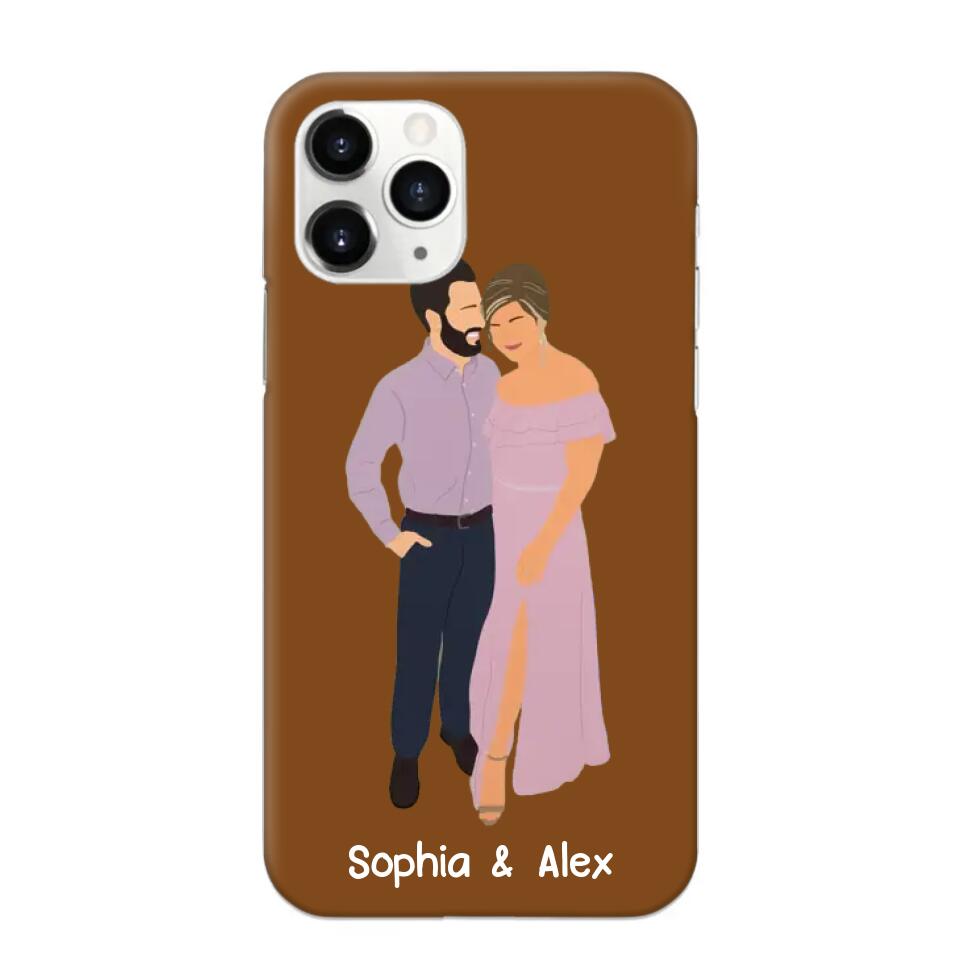 Personalized Your Couple Image Art Phonecase Printed QTVD0202