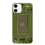 Personalized Danish Soldier/ Veteran Rank Camo Phonecase Printed 23FEB-DT03