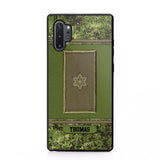 Personalized Danish Soldier/ Veteran Rank Camo Phonecase Printed 23FEB-DT03