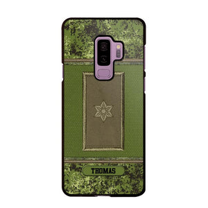 Personalized Danish Soldier/ Veteran Rank Camo Phonecase Printed 23FEB-DT03