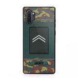 Personalized Belgium Soldier/ Veteran Rank Camo Phonecase Printed 23FEB-DT03