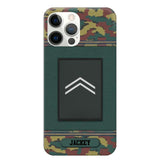 Personalized Belgium Soldier/ Veteran Rank Camo Phonecase Printed 23FEB-DT03