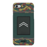 Personalized Belgium Soldier/ Veteran Rank Camo Phonecase Printed 23FEB-DT03