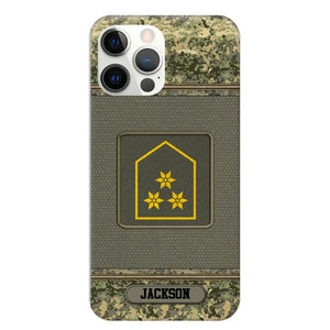 Personalized Austrian Soldier/ Veteran Rank Camo Phonecase Printed 23FEB-DT03