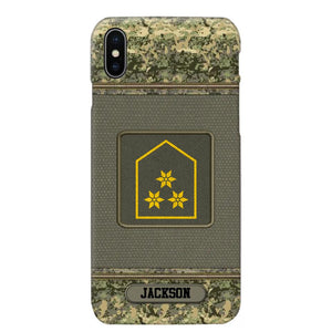 Personalized Austrian Soldier/ Veteran Rank Camo Phonecase Printed 23FEB-DT03