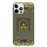 Personalized Austrian Soldier/ Veteran Rank Camo Phonecase Printed 23FEB-DT03