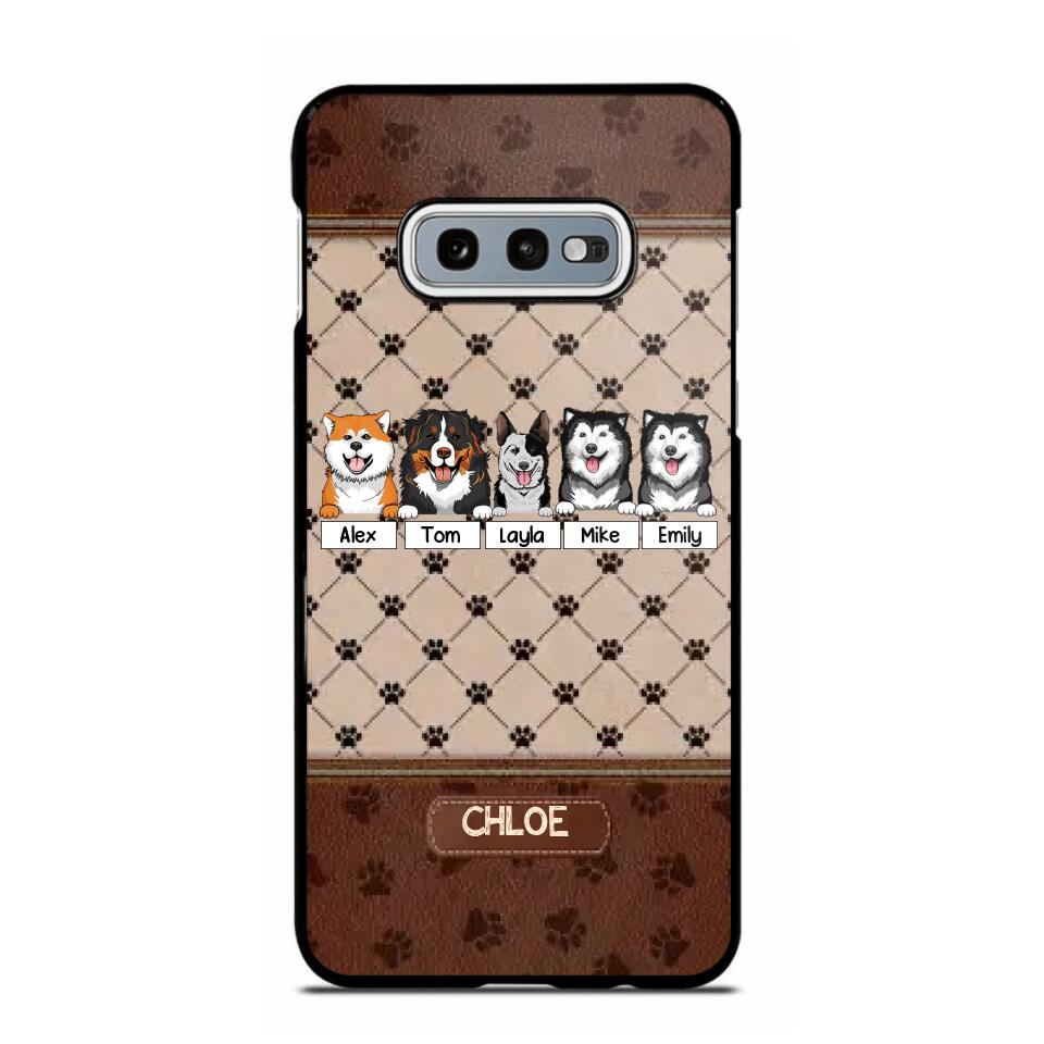 Personalized Dog Lovers Paw Background Phonecase Printed 23FEB-VD03