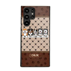 Personalized Dog Lovers Paw Background Phonecase Printed 23FEB-VD03